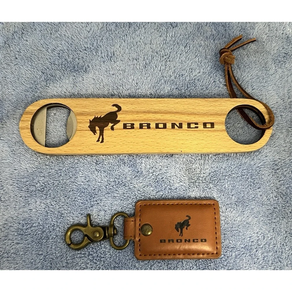Bronco Key Chain and Matching Brand Bottle Opener